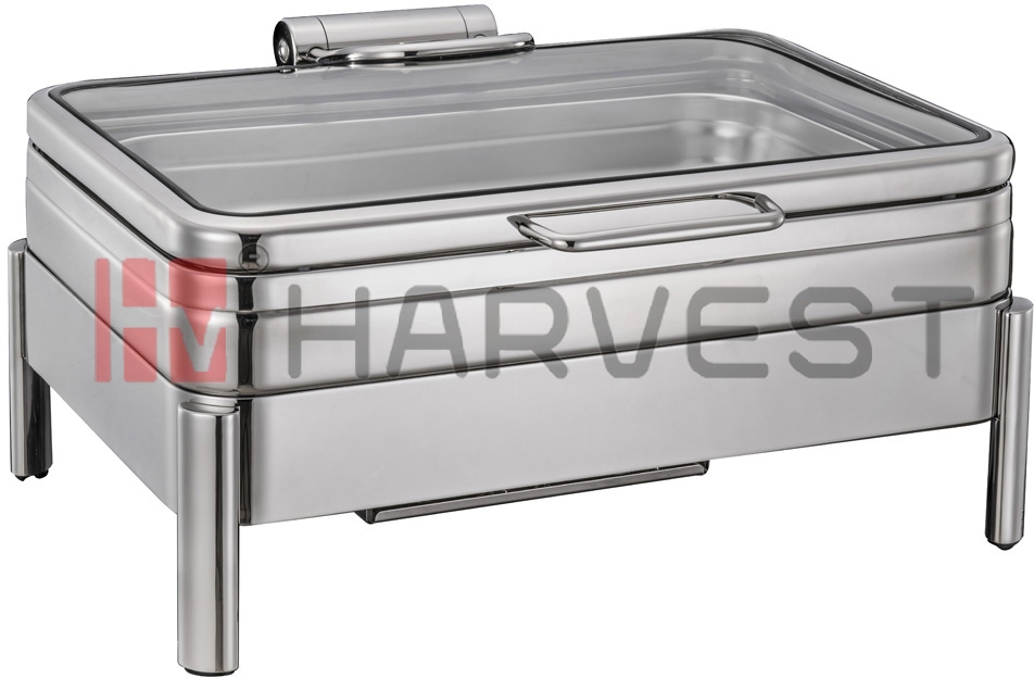 A10002 FULL SIZE INDUCTION CHAFER SET W/GLASS WINDOW LID