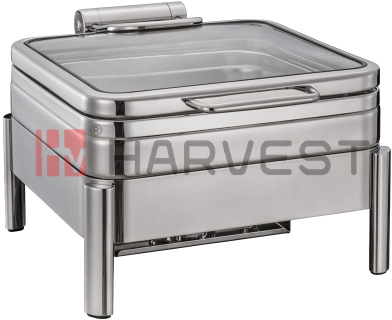 A10005  2/3 SIZE INDUCTION CHAFER SET W/GLASS WINDOW LID