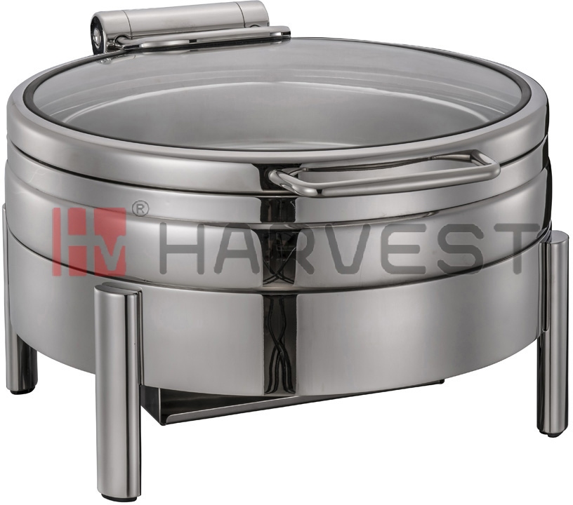 A10011  ROUND INDUCTION CHAFER SET W/GLASS WINDOW LID