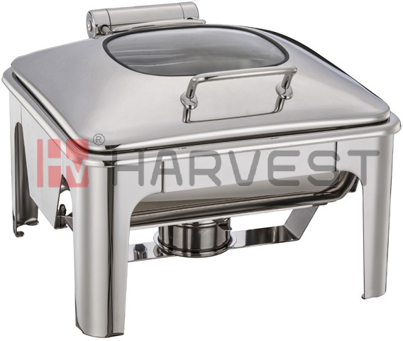 A10045 2/3 SIZE  CHAFING DISH WITH GLASS WINDOW LID