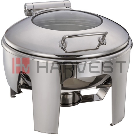 A10054  ROUND CHAFING DISH W/GLASS WINDOW LID