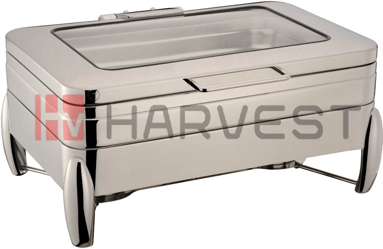 A11172C  FULL SIZE INDUCTION CHAFER SET W/GLASS WINDOWED LID