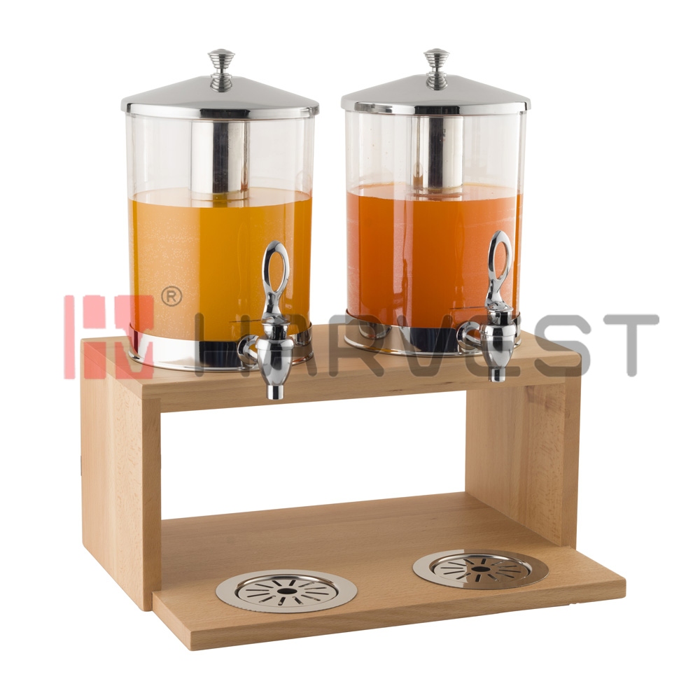 A12112  DOUBLE JUICE DISPENSER WITH BEECH 