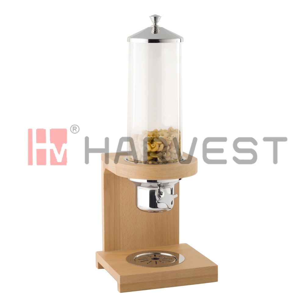 A12113 SINGLE CEREAL DISPENSER WITH BEECH 