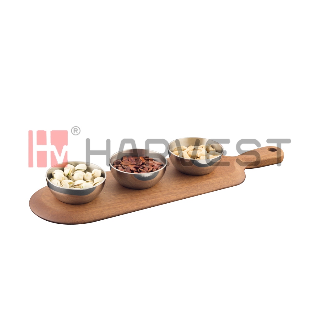 A17003  SAPELE SERVING BOARD WITHOUT BOWLS