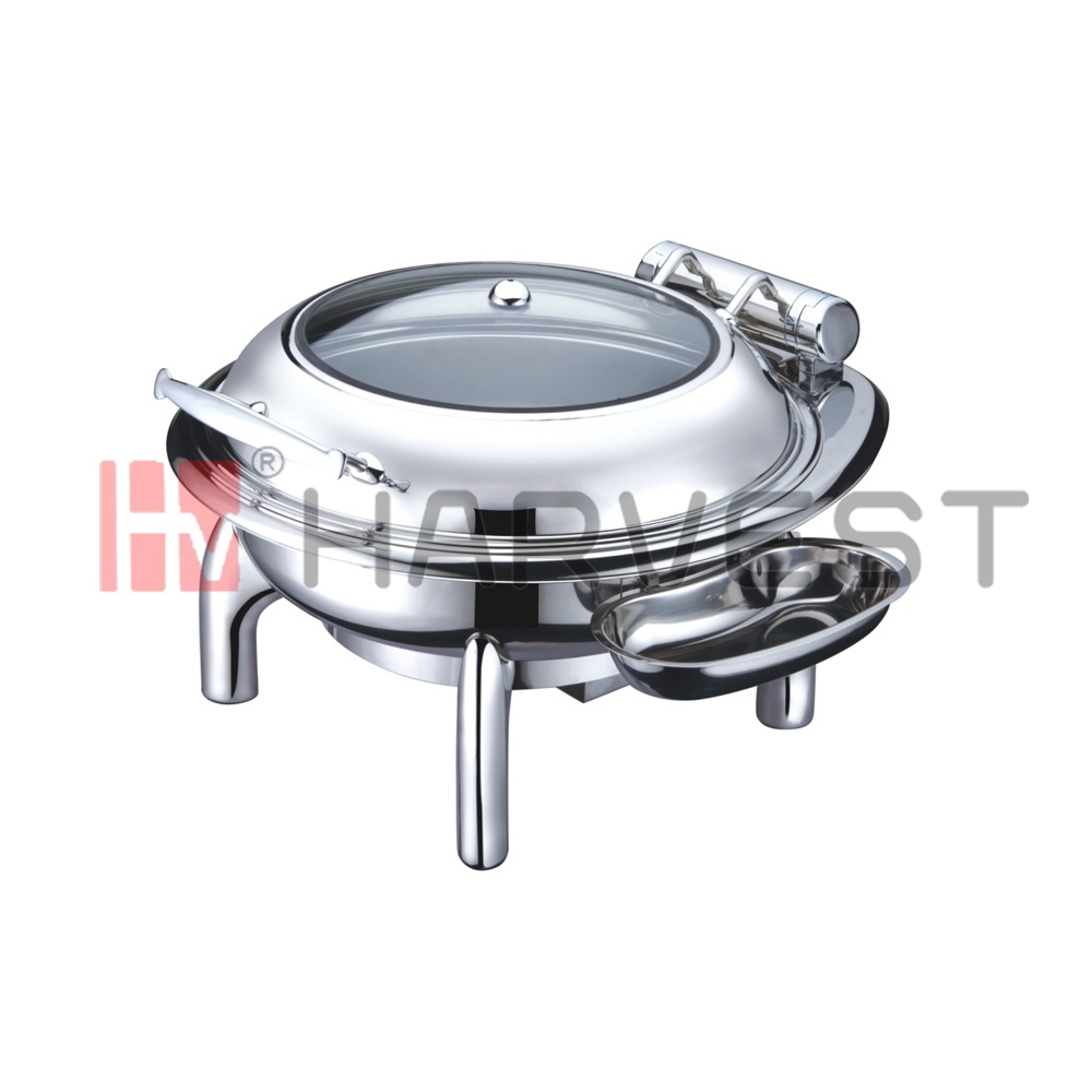 A11128YD ROUND CHAFER WITH GLASS LID