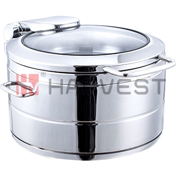 A11166AYD  ROUND INDUCTION SOUP BUCKET W/GLASS WINDOWED LID