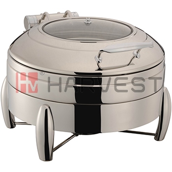 Model:A11190C Name:ROUND INDUCTION CHAFING DISH W/GLASS WINDOWED LID Specification: CHAFER DISH  SPE