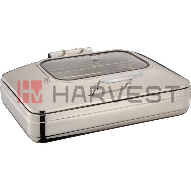 Model:A11184A Name:FULL SIZE INDUCTION CHAFING DISH W/GLASS WINDOWED LID Specification: CHAFER DISH 