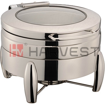 Model:A11180C Name:ROUND INDUCTION CHAFER SET W/GLASS WINDOWED LID Specification: CHAFER DISH  SPEC.