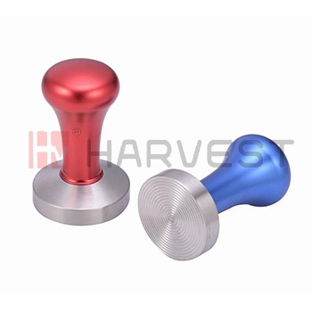 C21303-C21304  COFFEE TAMPER W/ALUM.HANDLE-SWIRL SURFACE