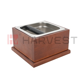 C21617  S/S KNOCK BOX W/WOODEN CONTAINER