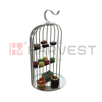 D17841  S/S DESSERT PLATE-3 TIER