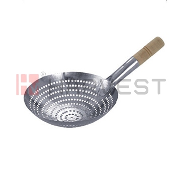 J14201-J14206  S/S LEAK LADLE WITH WOODEN HANDLE