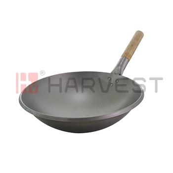 K10520 SINGLE HANDLE HAND MADE IRON WOK (QUEEN)