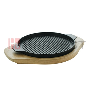 K12814-K12815 ROUND CAST IRON GRILL BOARD