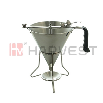 K13308 S/S SIRUP FUNNEL WITH STAND & PLATE