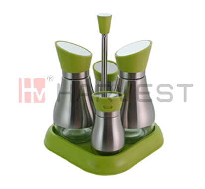 L12510 4PCS MULTI CONDIMENT POTS-4PCS/SET