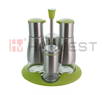 L12511 4PCS MULTI CONDIMENT POTS-4PCS/SET