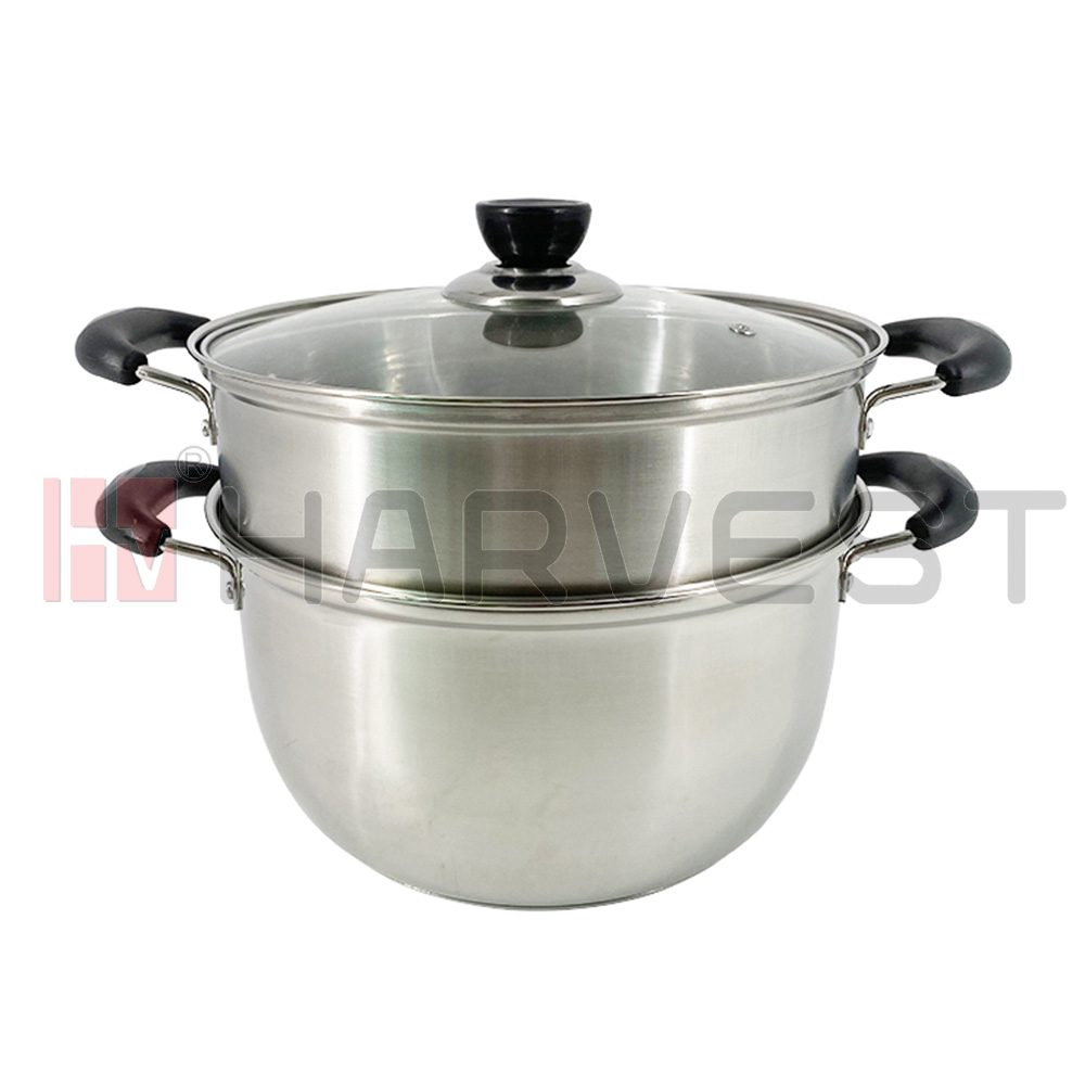 E25117/E25118 S/S POT W/STEAMER(SANDWICH BOTTOM)