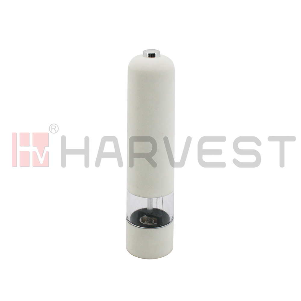 L13601-W 塑料喷白色电动胡椒粉研磨器