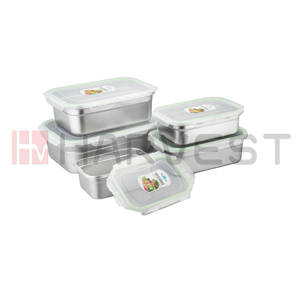 H12611 S/S FOOD BOX W/PLASTIC COVER