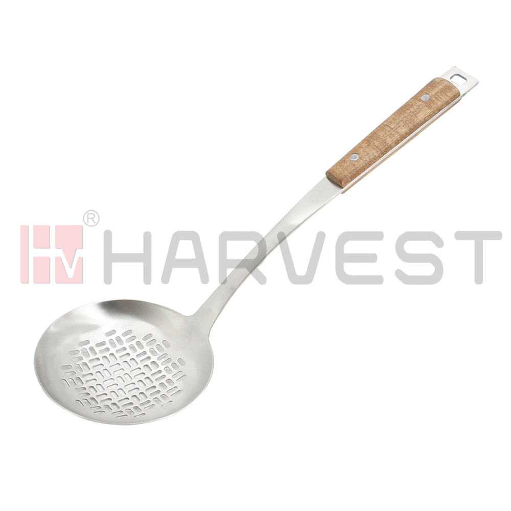 J10705 S/S LEAK LADLE W/WOODEN HANDLE