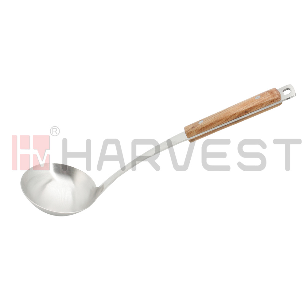 J10701 S/S LADLE W/WOODEN HANDLE