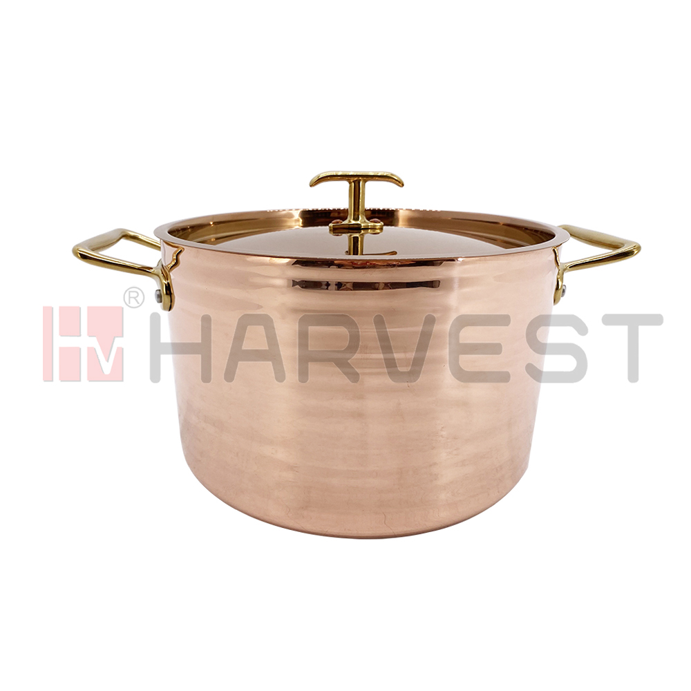 E26011-E26016 3-LAYER COPPER SAUCE PANS WITH COVER