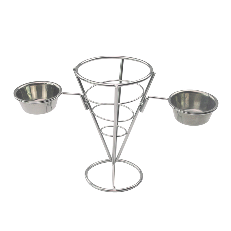 D14441A-D14442A S/S CONICAL BASKET W/REMOVABLE CUP HOLDER