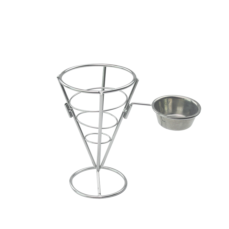 D14441A-D14442A S/S CONICAL BASKET W/REMOVABLE CUP HOLDER