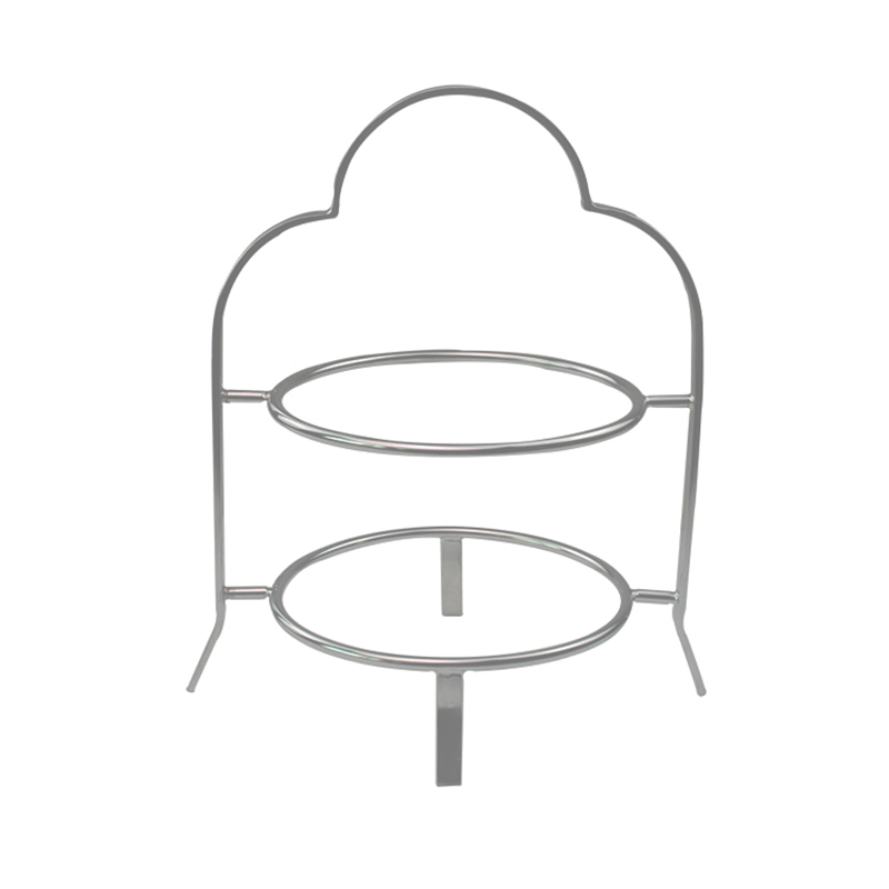 D17807 S/S CAKE PLATE WIRE STAND-2 TIER