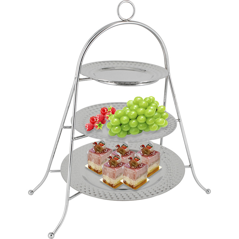 D17851 S/S DESSERT PLATE-3 TIER