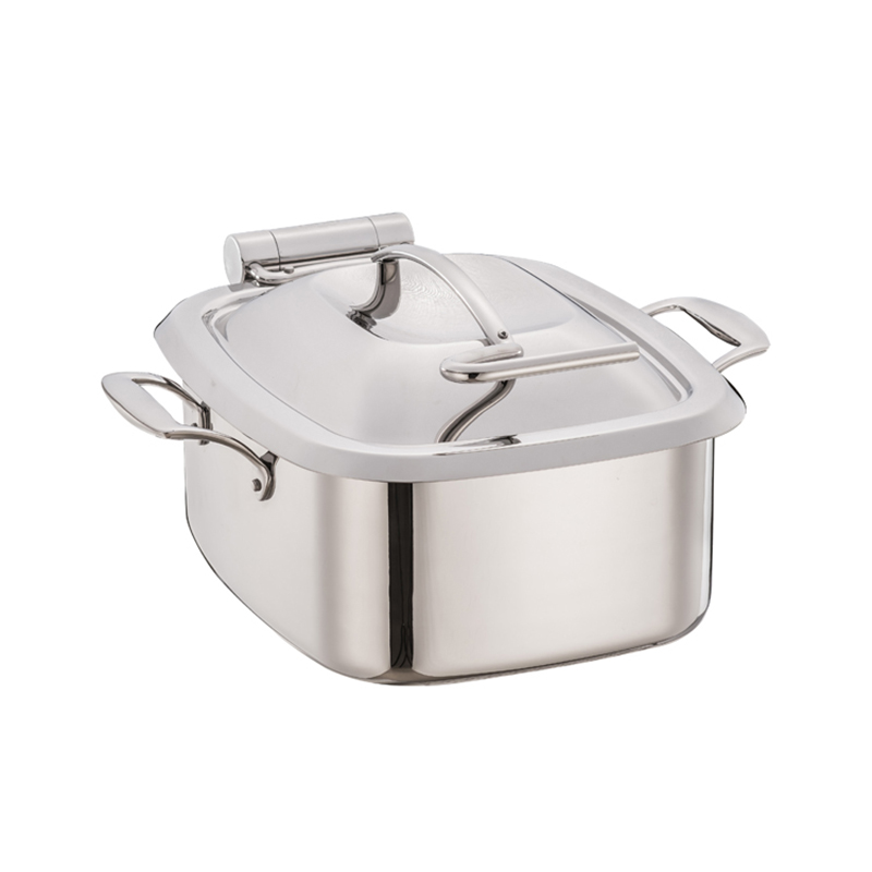 A10451EA     SQUARE MINI INDUCTION BUFFET POT W/HANDLE & S/S COVER