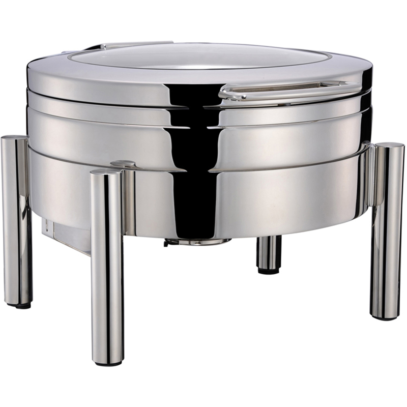 Model:A11178 Name:ROUND INDUCTION CHAFER SET W/GLASS WINDOWED LID 