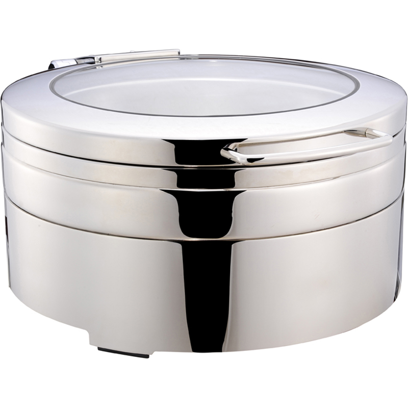 Model:A11178B Name:ROUND INDUCTION CHAFER SET W/GLASS WINDOWED LID Specification: CHAFING DISH  SPEC