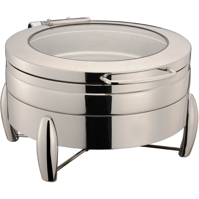 Model:A11178C Name:ROUND INDUCTION CHAFER SET W/GLASS WINDOWED LID Specification: CHAFING DISH  SPEC