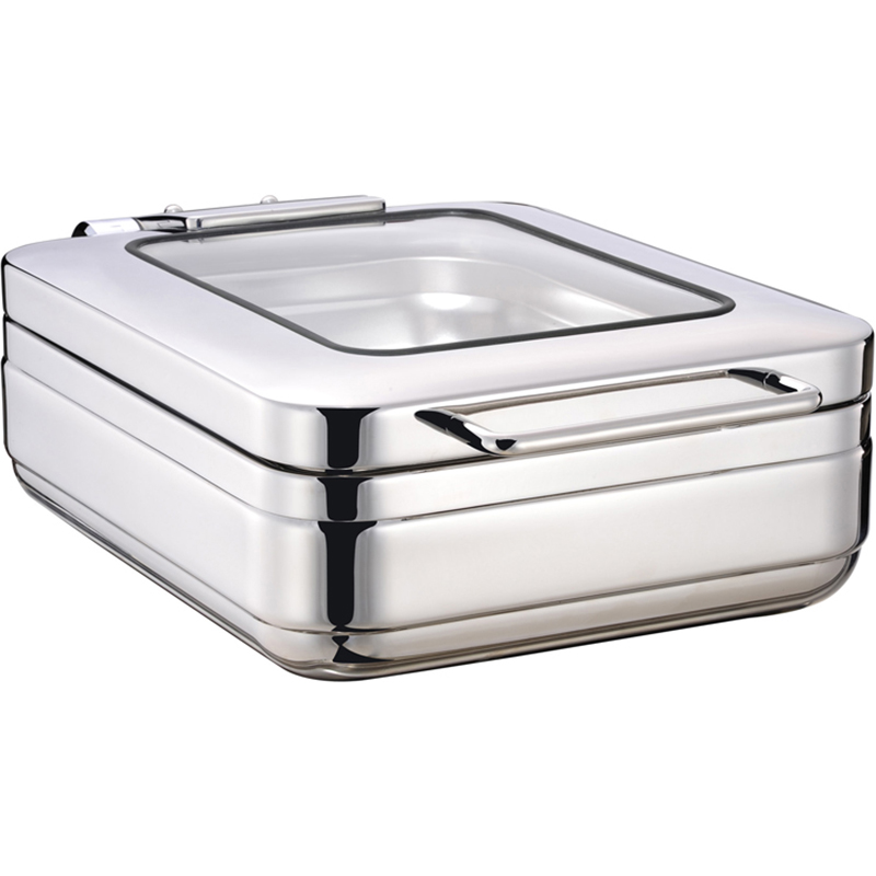 A11176A HALF SIZE INDUCTION CHAFER TOP W/GLASS WINDOWED LID