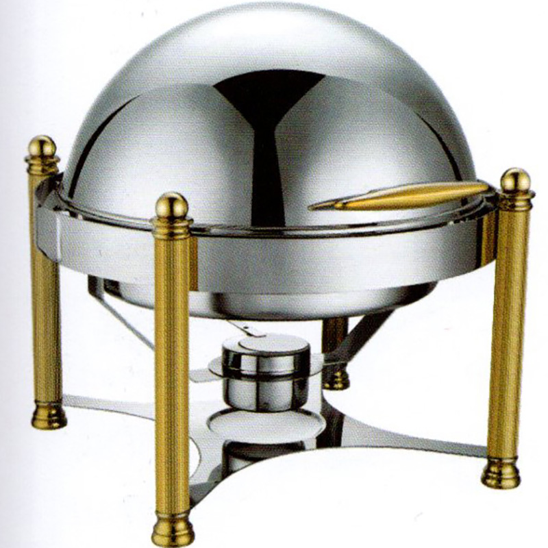 A11326YD A11326GYD ROUND ROLL TOP CHAFING DISH 