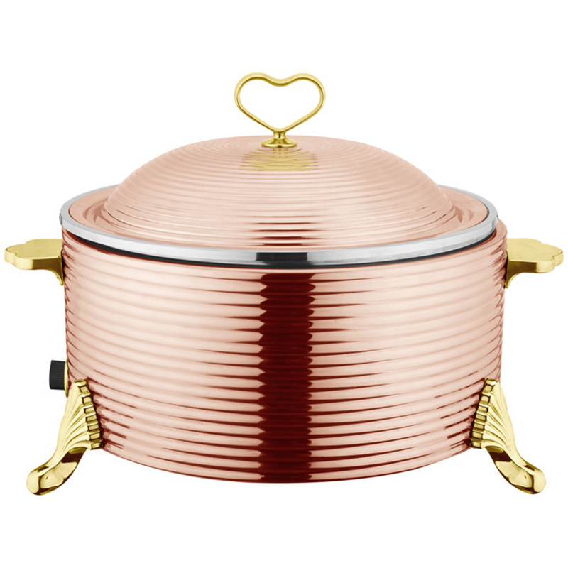 A10609G & A10610G    S/S FOOD WARMER POT WITH GOLD COLOR