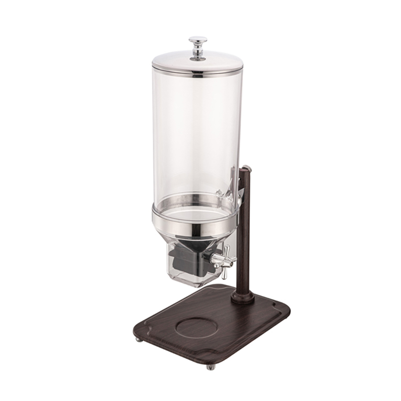 A12051AW SINGLE CEREAL DISPENSER W/WOOD GRAIN STAND