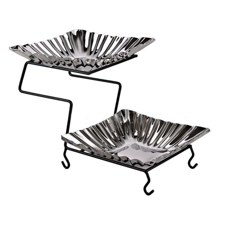 A11540   2-TIER DESSERT TRAY WITH STAND