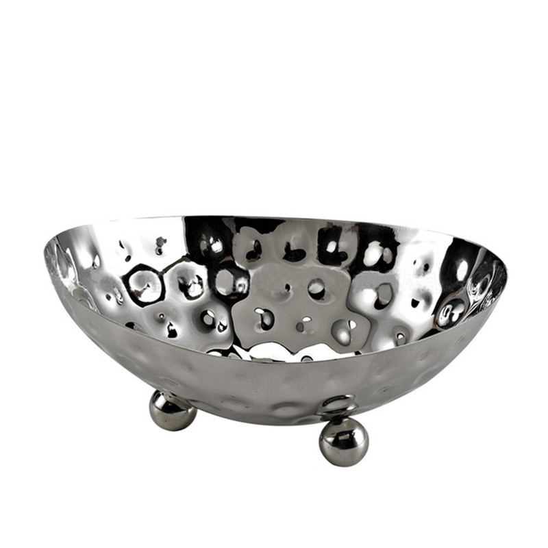 A14356-A14359 S/S OVAL FOOD BOWL WITH FEET