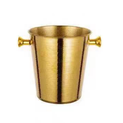 B10163G-B10164G S/S ICE BUCKET WITH GOLD 