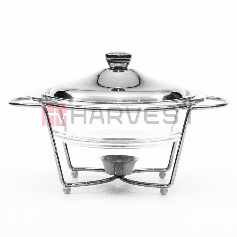 A20221-A20222  GLASS CHAFING DISH-ROUND