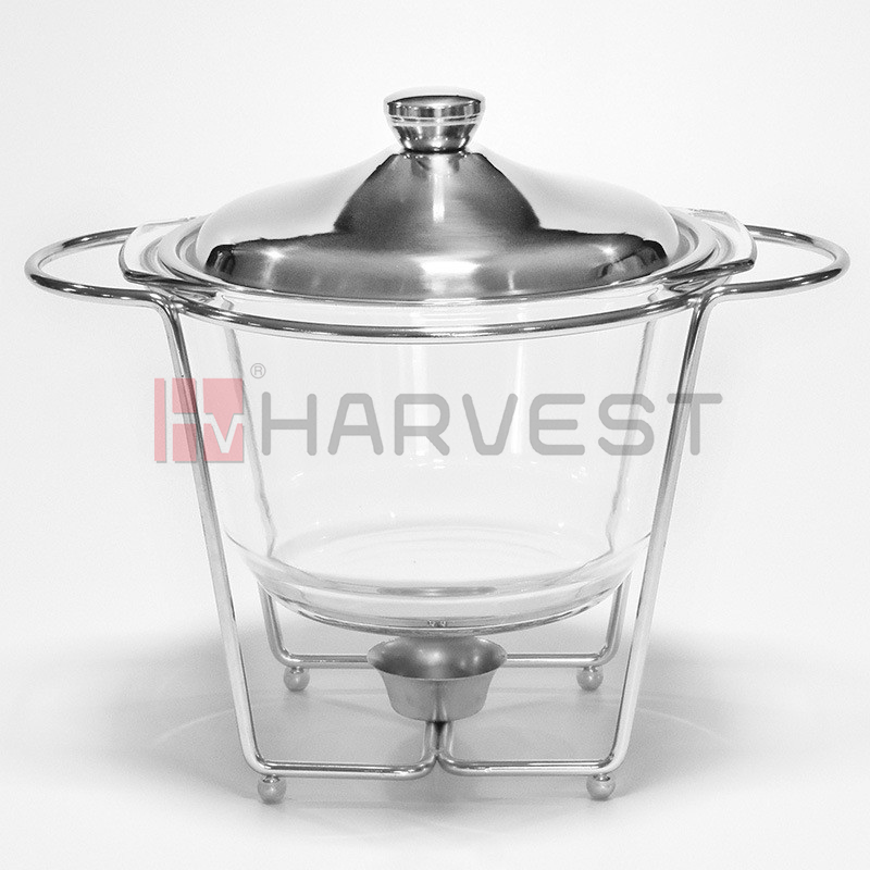 A20221-A20222  GLASS CHAFING DISH-ROUND