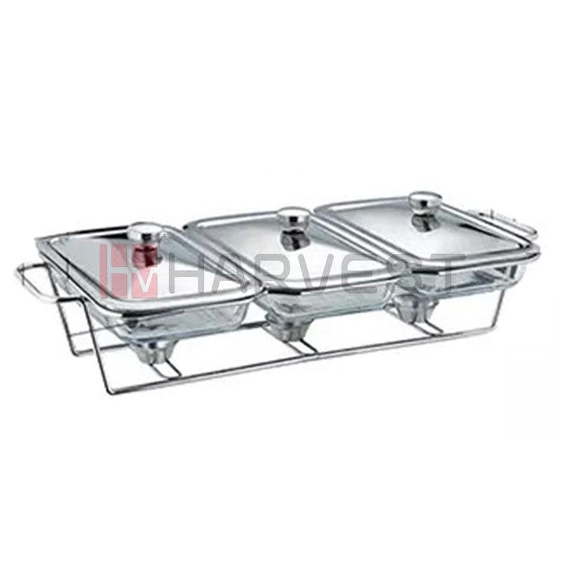 A20219   GLASS CHAFING DISH-ELLIPSE