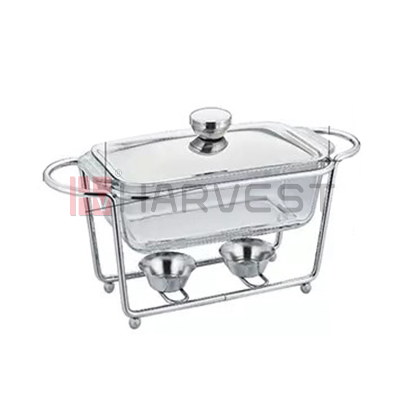 A20214   GLASS CHAFING DISH-ELLIPSE