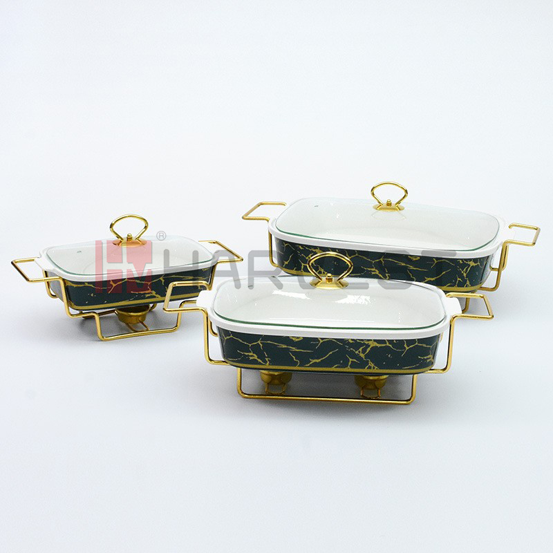 A20204 & A20205 & A20206   GLASS CHAFING DISH-ELLIPSE