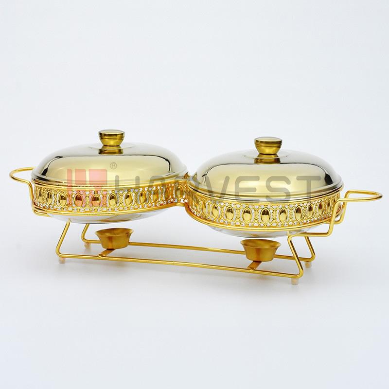 A20195G & A20196G   GLASS CHAFING DISH-ELLIPSE